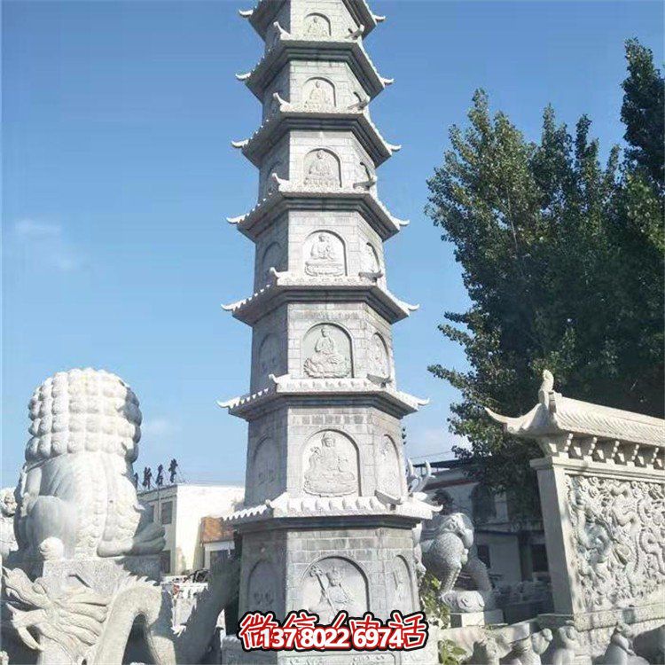 古典佛教雕塑藝術——精美青石舍利塔、石塔寺、佛塔