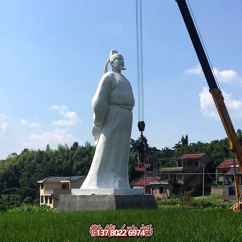 李白漢白玉雕塑，賞詩(shī)仙魅力，游覽大型景區(qū)公園