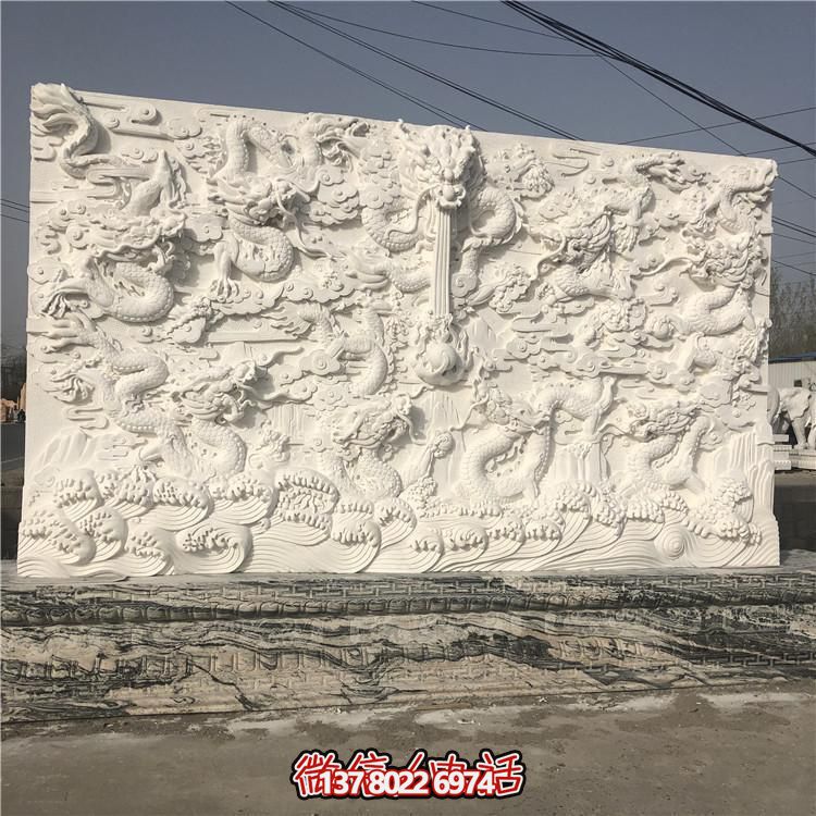 精湛雕刻的室內(nèi)大理石雕塑，為您的庭院增添浮雕照壁