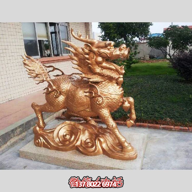 非凡精致的不銹鋼麒麟雕塑，裝點你的別墅庭院