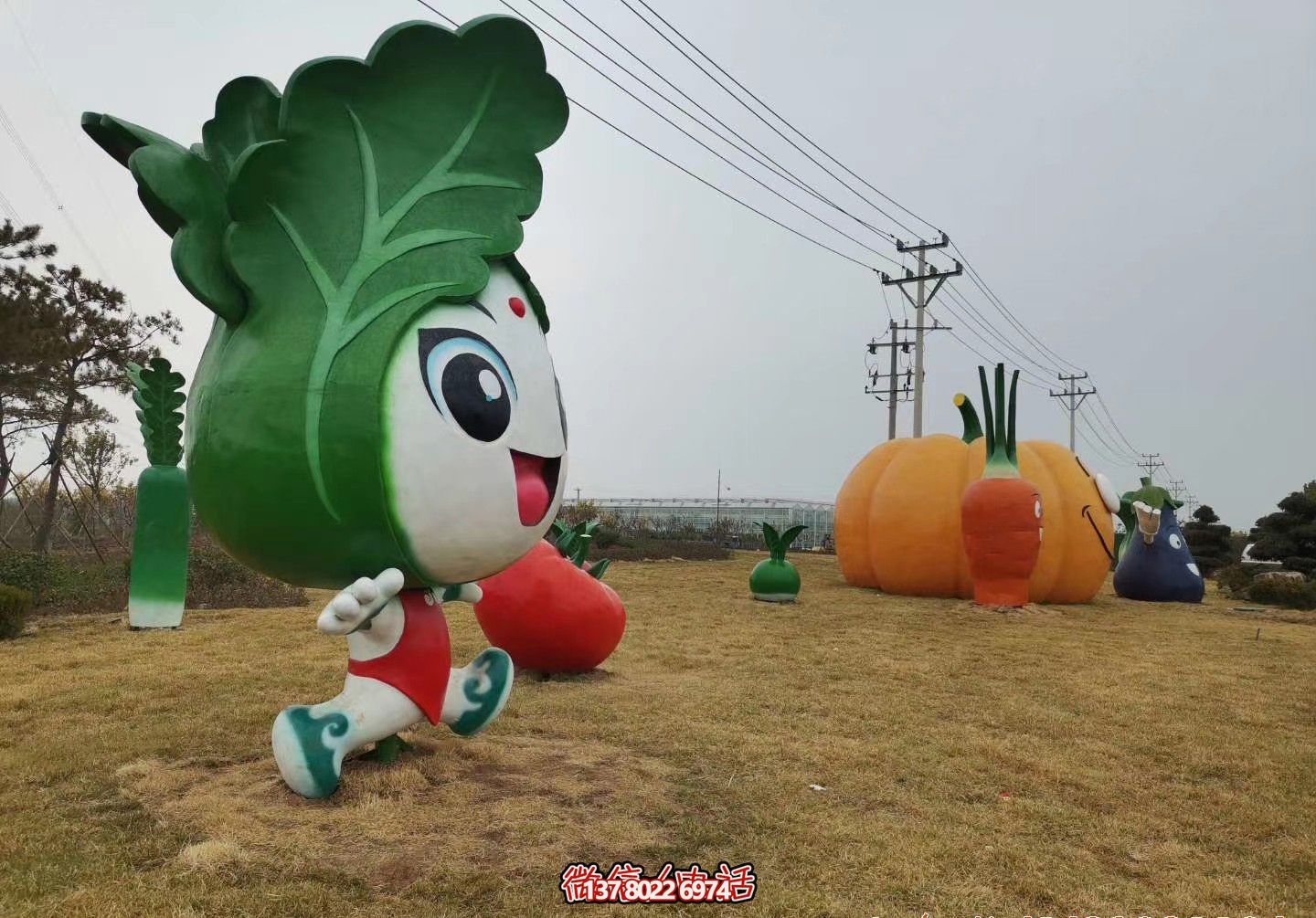 玻璃鋼卡通景觀(guān)白菜雕塑 玻璃鋼卡通景觀(guān)白菜雕塑