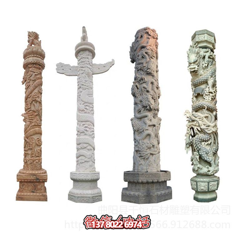 寺廟廣場(chǎng)專用石雕龍柱文化柱盤龍柱雕刻雕塑