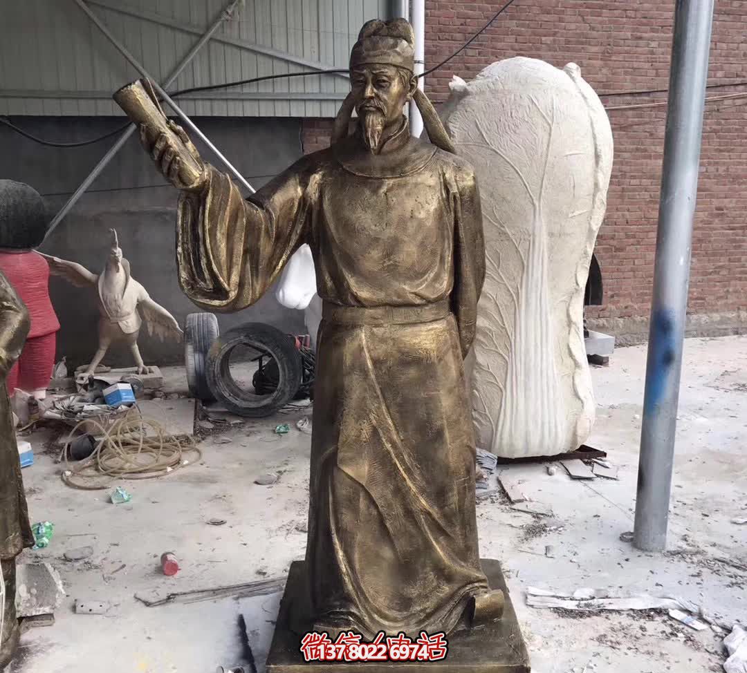 海邊景區(qū)玻璃鋼仿銅唐代詩(shī)人李白雕塑 海邊景區(qū)玻璃鋼仿銅唐代詩(shī)人李白雕塑