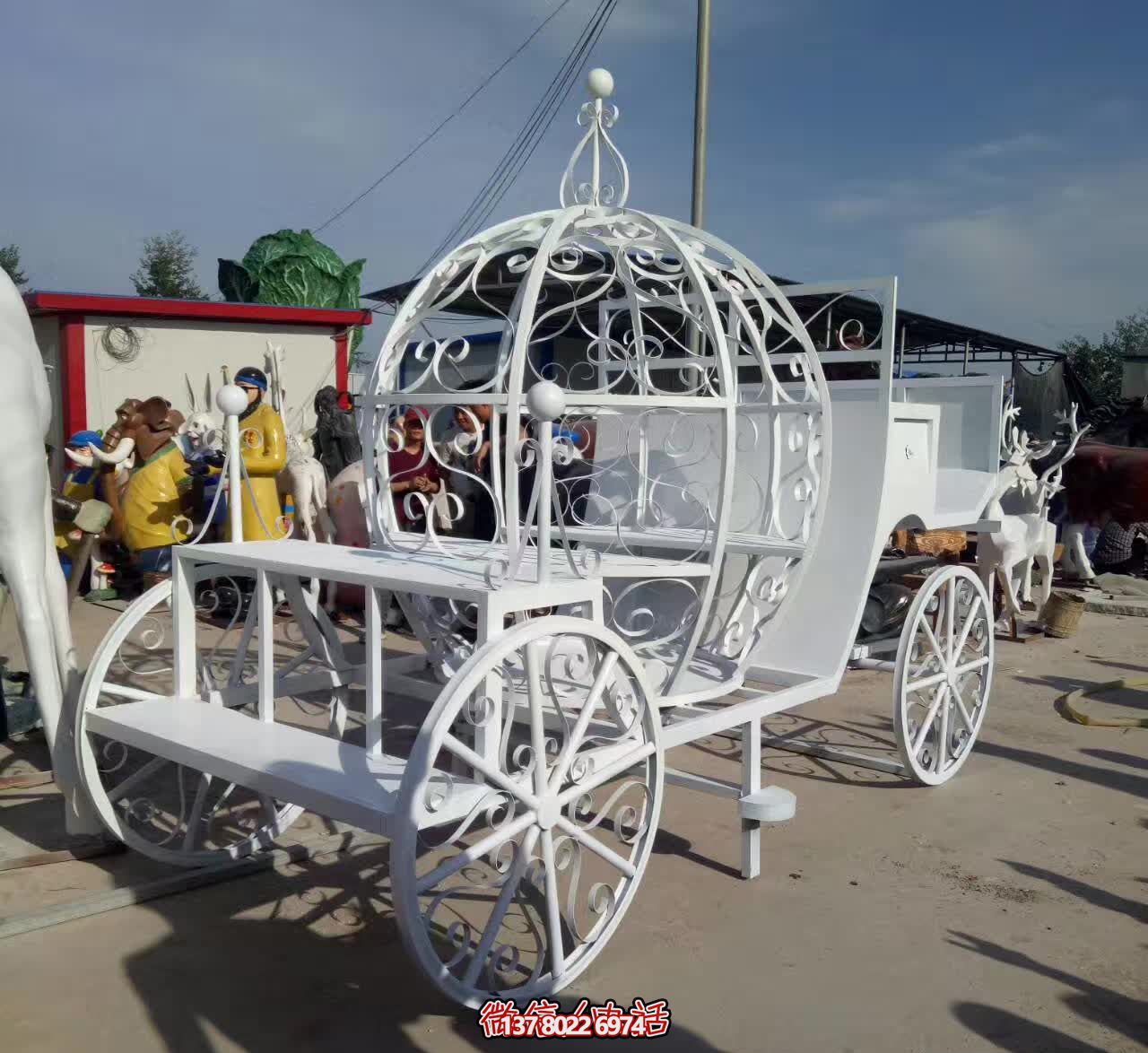 兒童游樂(lè)園創(chuàng)意鏤空不銹鋼馬車雕塑 兒童游樂(lè)園創(chuàng)意鏤空不銹鋼馬車雕塑