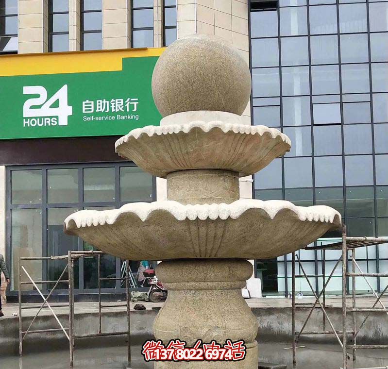 商場(chǎng)大理石風(fēng)水球噴泉雕塑 商場(chǎng)大理石風(fēng)水球噴泉雕塑