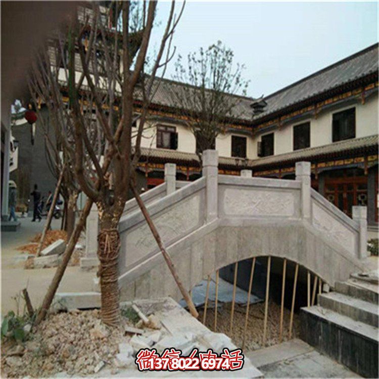 大理石石雕戶(hù)外景觀石拱橋雕塑
