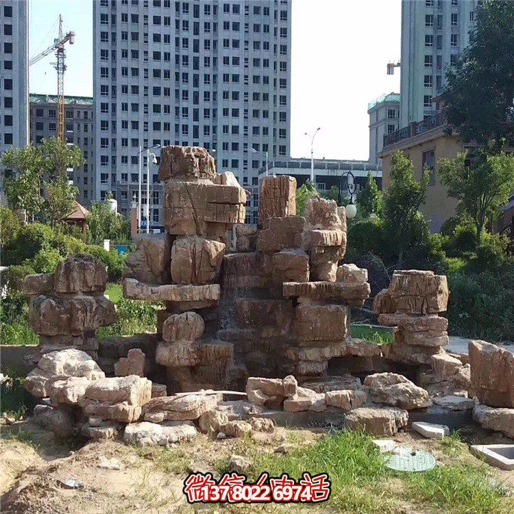疊石假山，小區(qū)園林人造假山水景